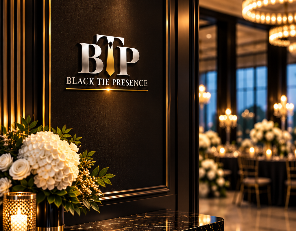 Professional event staff in formal attire